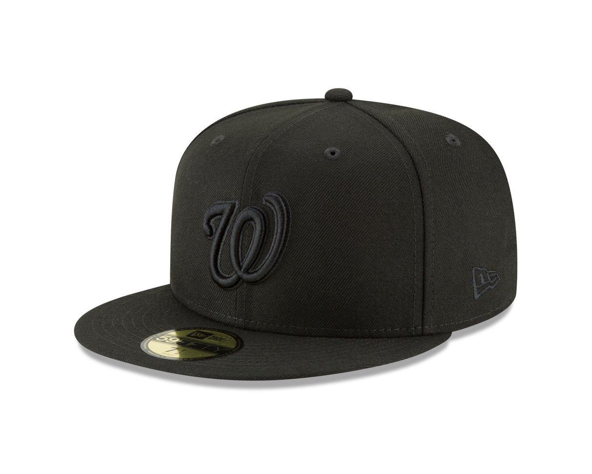 Washington Nationals Black on Black 59FIFTY Fitted