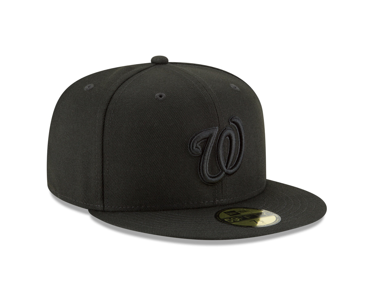 Washington Nationals Black on Black 59FIFTY Fitted