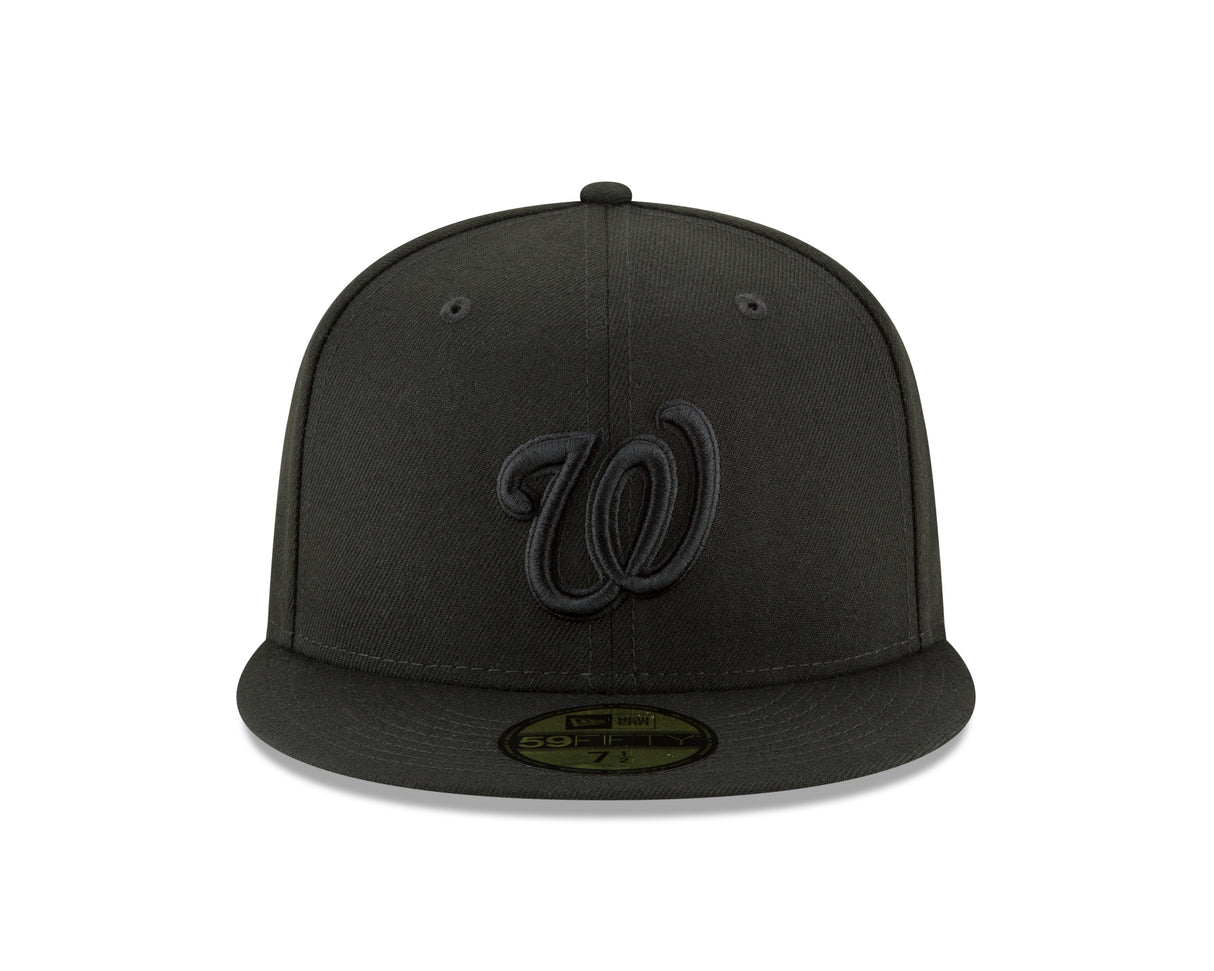 Washington Nationals Black on Black 59FIFTY Fitted