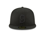 Seattle Mariners Black on Black 59FIFTY Fitted