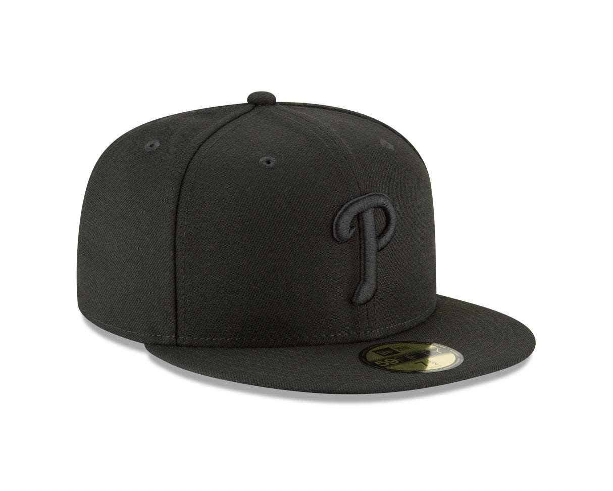 Philadelphia Phillies Black on Black 59FIFTY Fitted