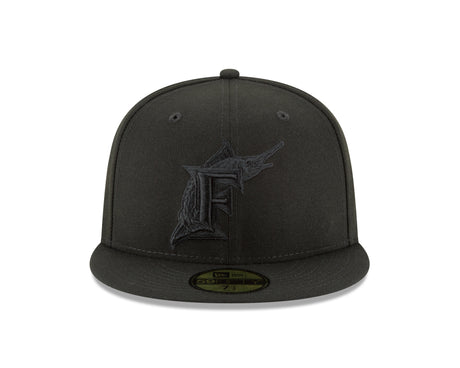 Florida Marlins Black on Black 59FIFTY Fitted