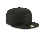 Chicago Cubs Blackout Basic 59FIFTY Fitted