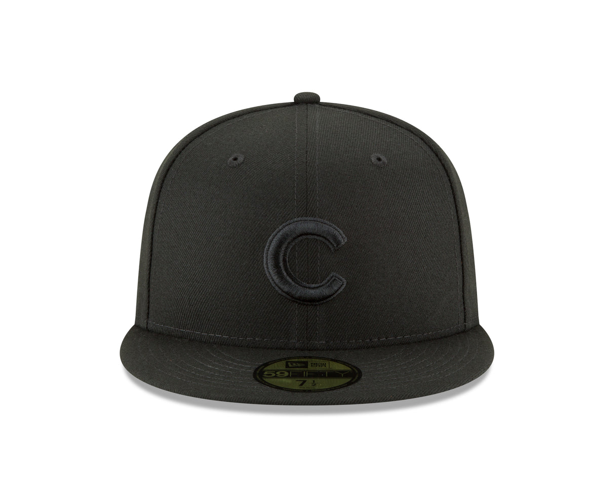 Chicago Cubs Blackout Basic 59FIFTY Fitted