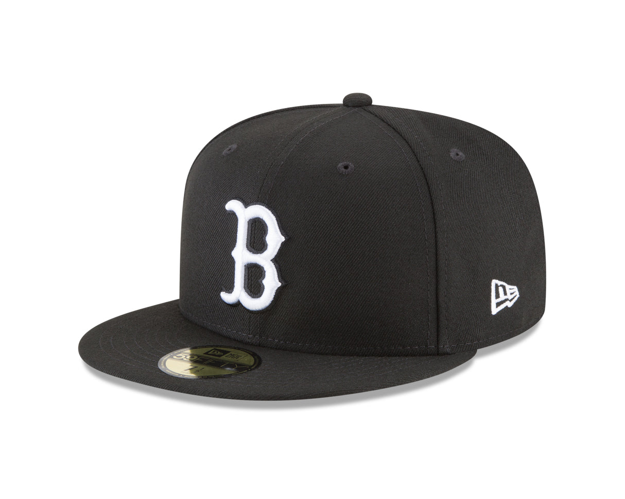 Boston Red Sox Black and White Basic 59FIFTY Fitted