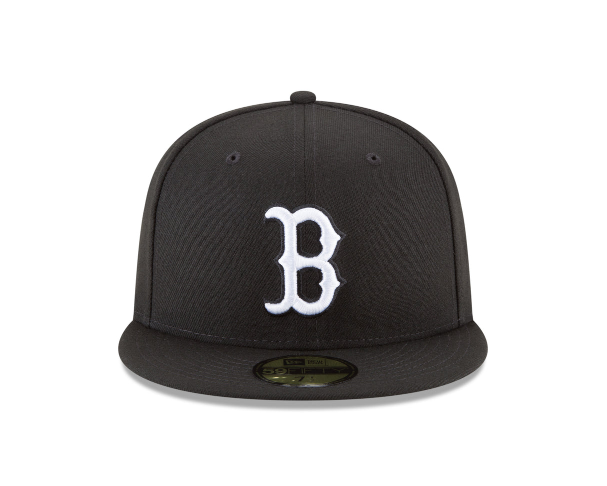 Boston Red Sox Black and White Basic 59FIFTY Fitted