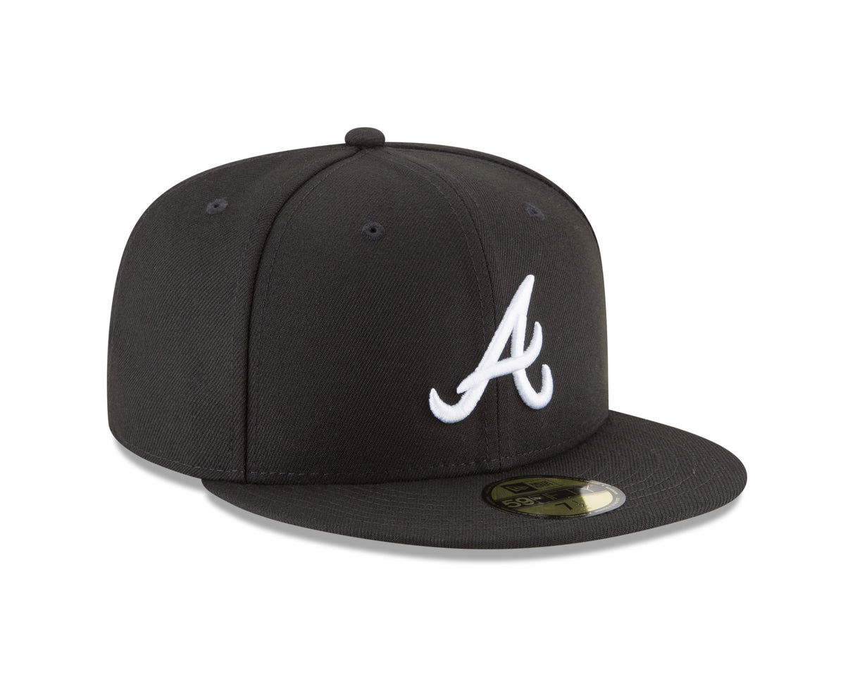 Atlanta Braves Black and White 59FIFTY Fitted