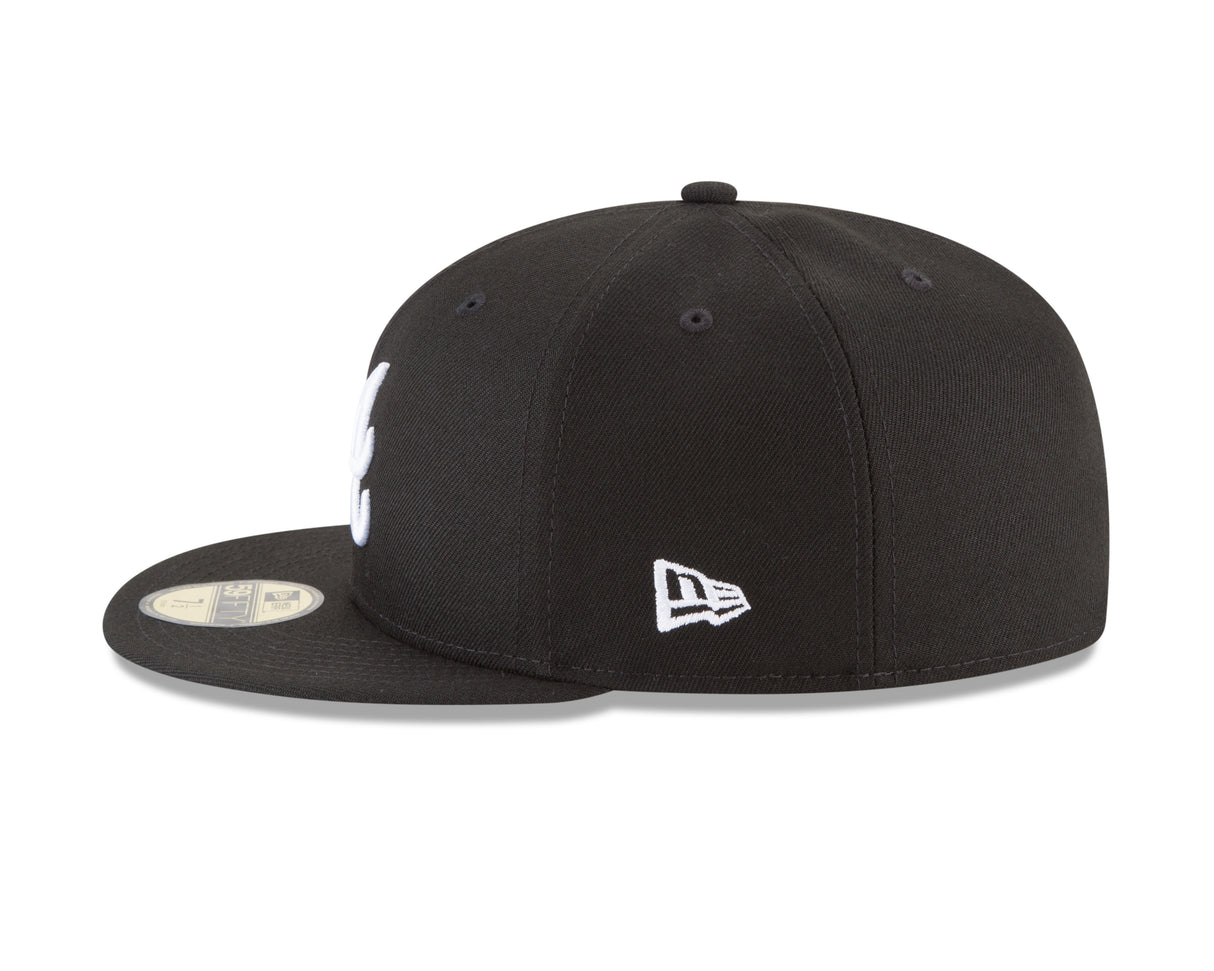 Atlanta Braves Black and White 59FIFTY Fitted