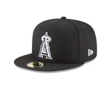 Los Angeles Angels Outline Black on Black 59FIFTY