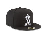 Los Angeles Angels Outline Black on Black 59FIFTY