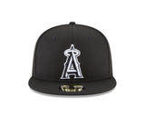 Los Angeles Angels Outline Black on Black 59FIFTY