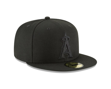 Los Angeles Angels Black on Black 59FIFTY Fitted