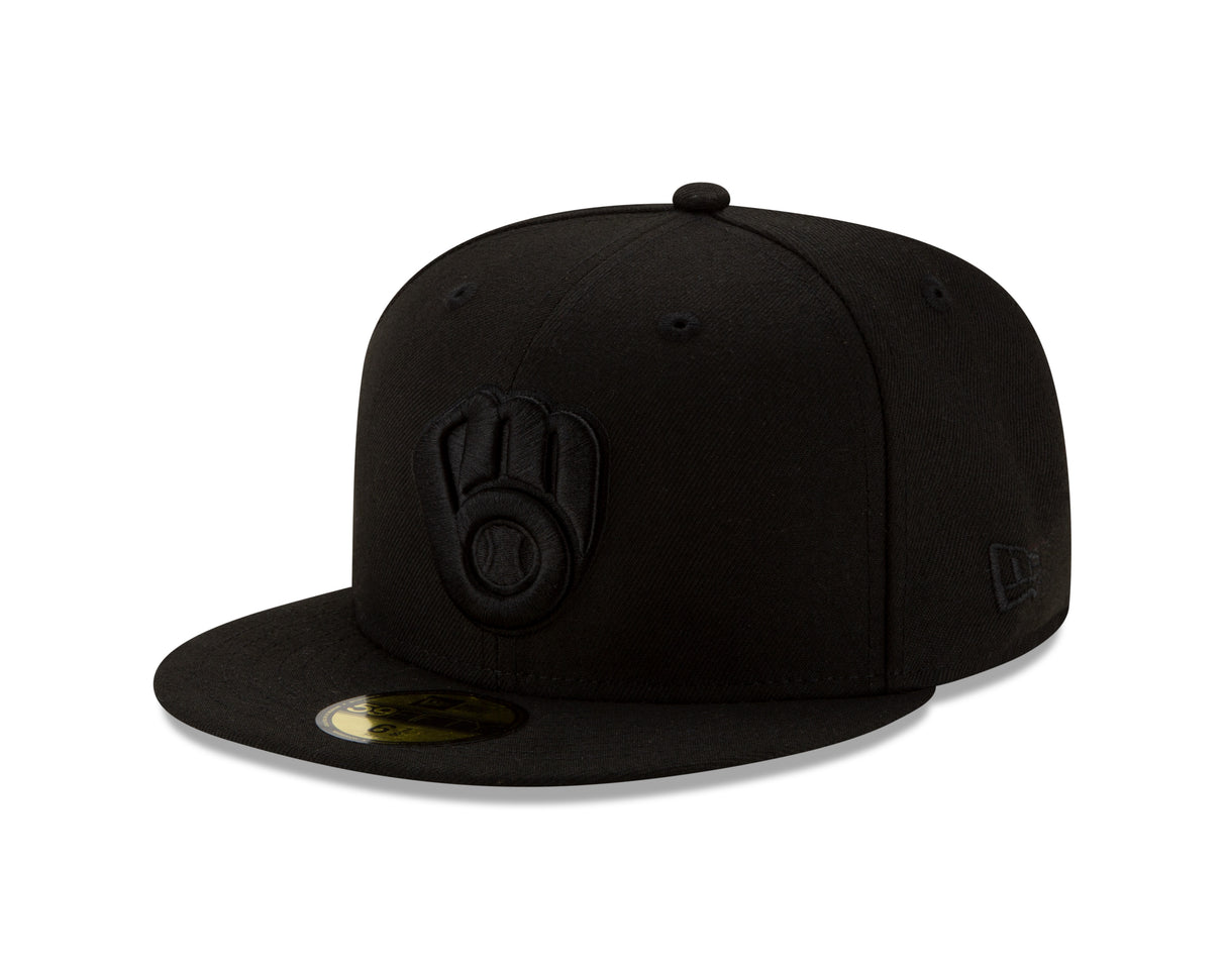 Milwaukee Brewers Black on Black 59FIFTY