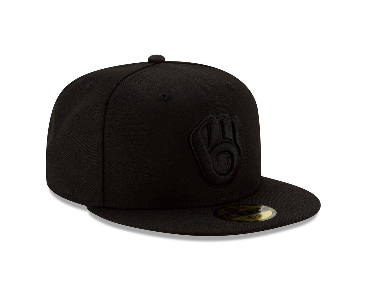 Milwaukee Brewers Black on Black 59FIFTY