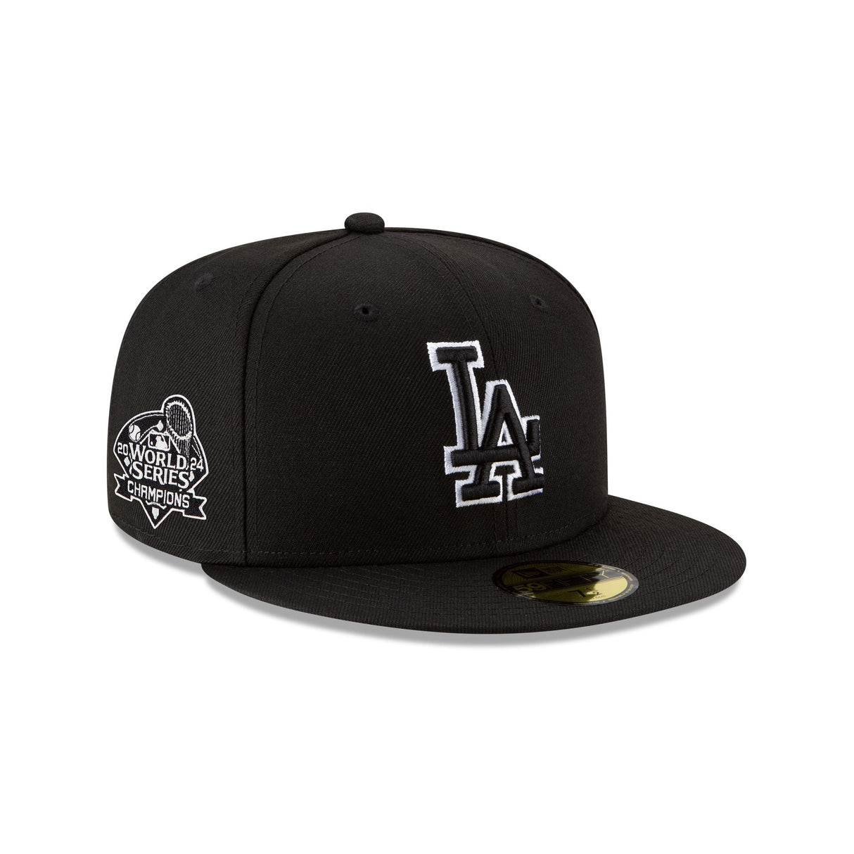 Los Angeles Dodgers World Series Champions Black Outlined 59FIFTY Fitted