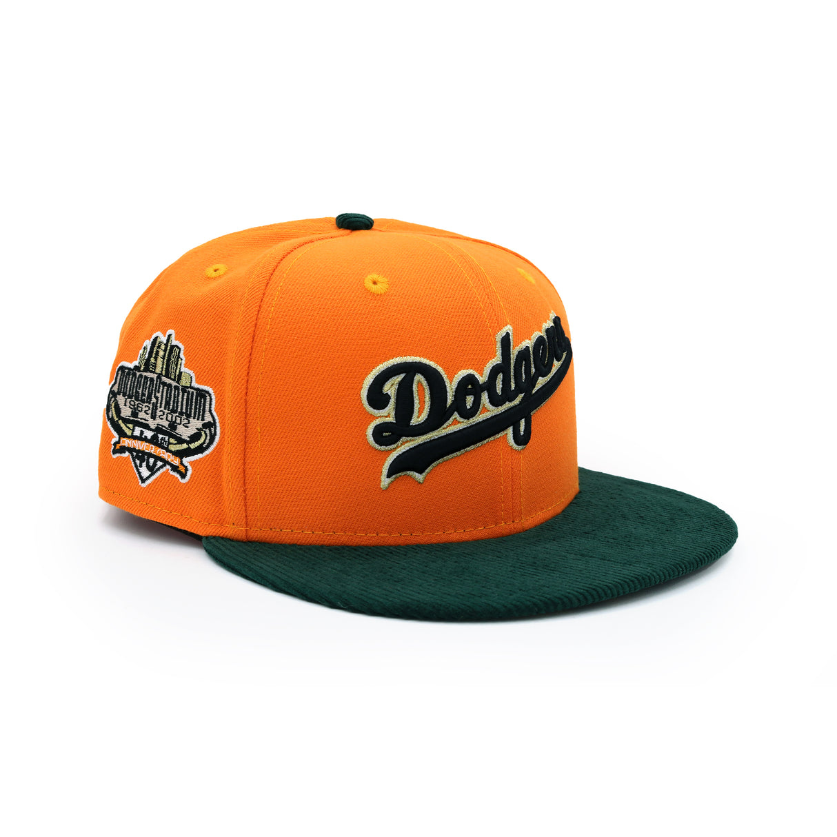 Los Angeles Dodgers Orange and Forest Corduroy Camo 59FIFTY