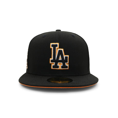 Los Angeles Dodgers Black Flame Outline 59FIFTY Fitted