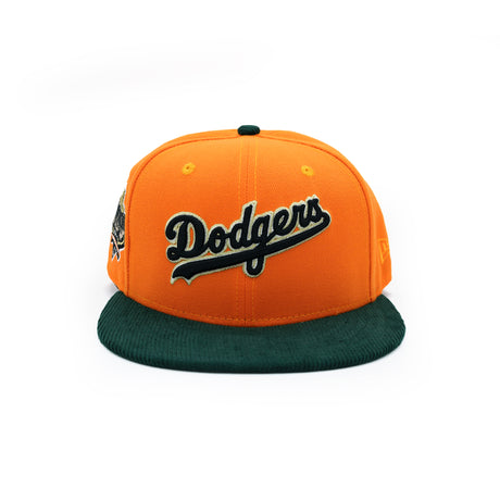 Los Angeles Dodgers Orange and Forest Corduroy Camo 59FIFTY