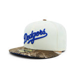 Los Angeles Dodgers Royal Blue Script Real Tree 59FIFTY Fitted