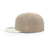 Los Angeles Dodgers Script Two Tone Kahki Orange 59FIFTY