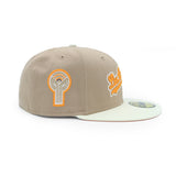 Los Angeles Dodgers Script Two Tone Kahki Orange 59FIFTY