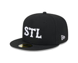 St. Louis Cardinals Black STL 59FIFTY Fitted