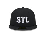 St. Louis Cardinals Black STL 59FIFTY Fitted