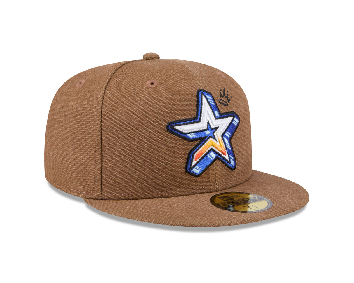 Houston Astros Canvas Camel 59FIFTY Fitted