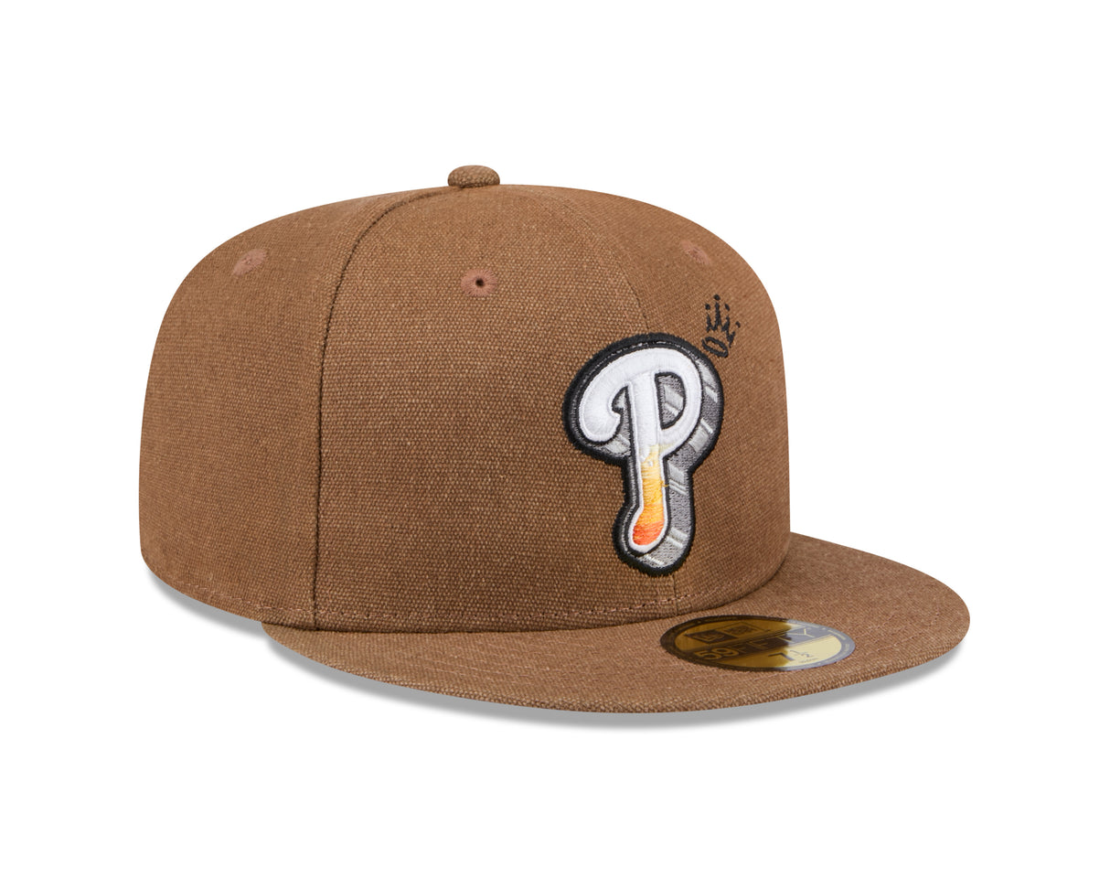 Philadelphia Phillies Canvas Camel 59FIFTY Fitted