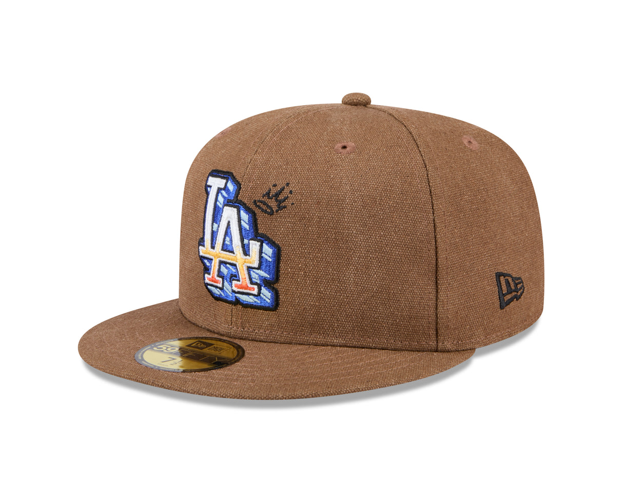 Los Angeles Dodgers Canvas Camel 59FIFTY Fitted