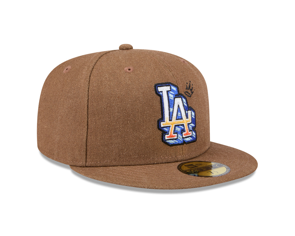 Los Angeles Dodgers Canvas Camel 59FIFTY Fitted