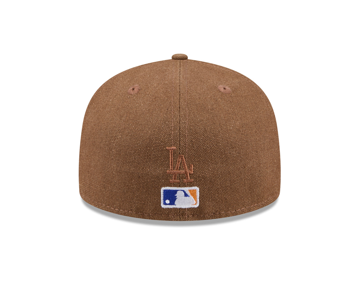 Los Angeles Dodgers Canvas Camel 59FIFTY Fitted