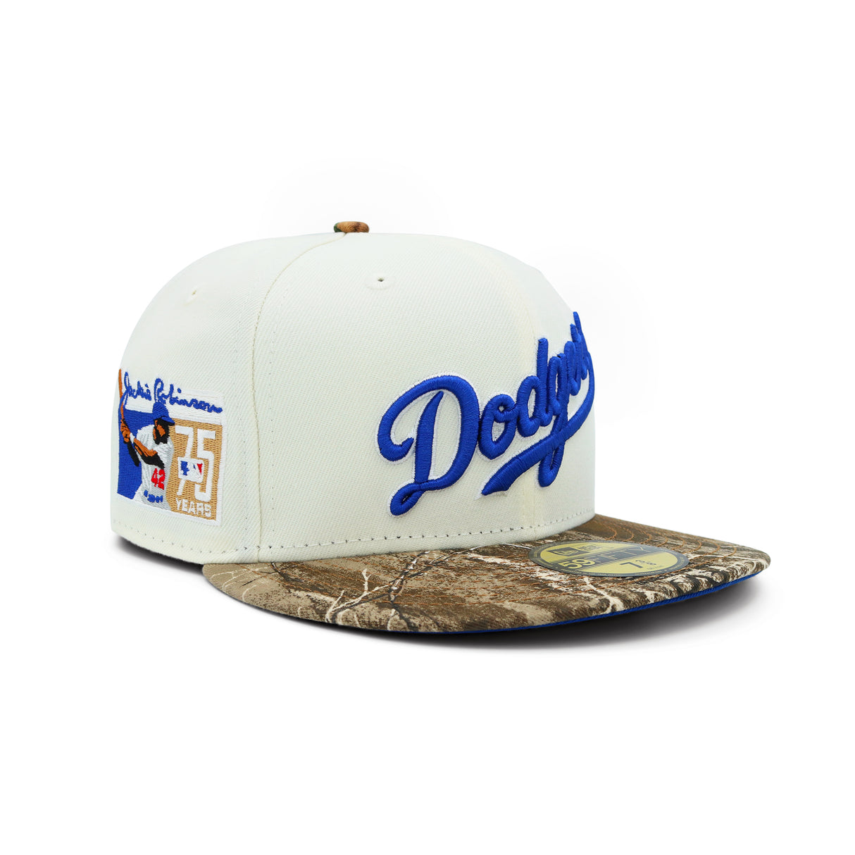 Los Angeles Dodgers Royal Blue Script Real Tree 59FIFTY Fitted