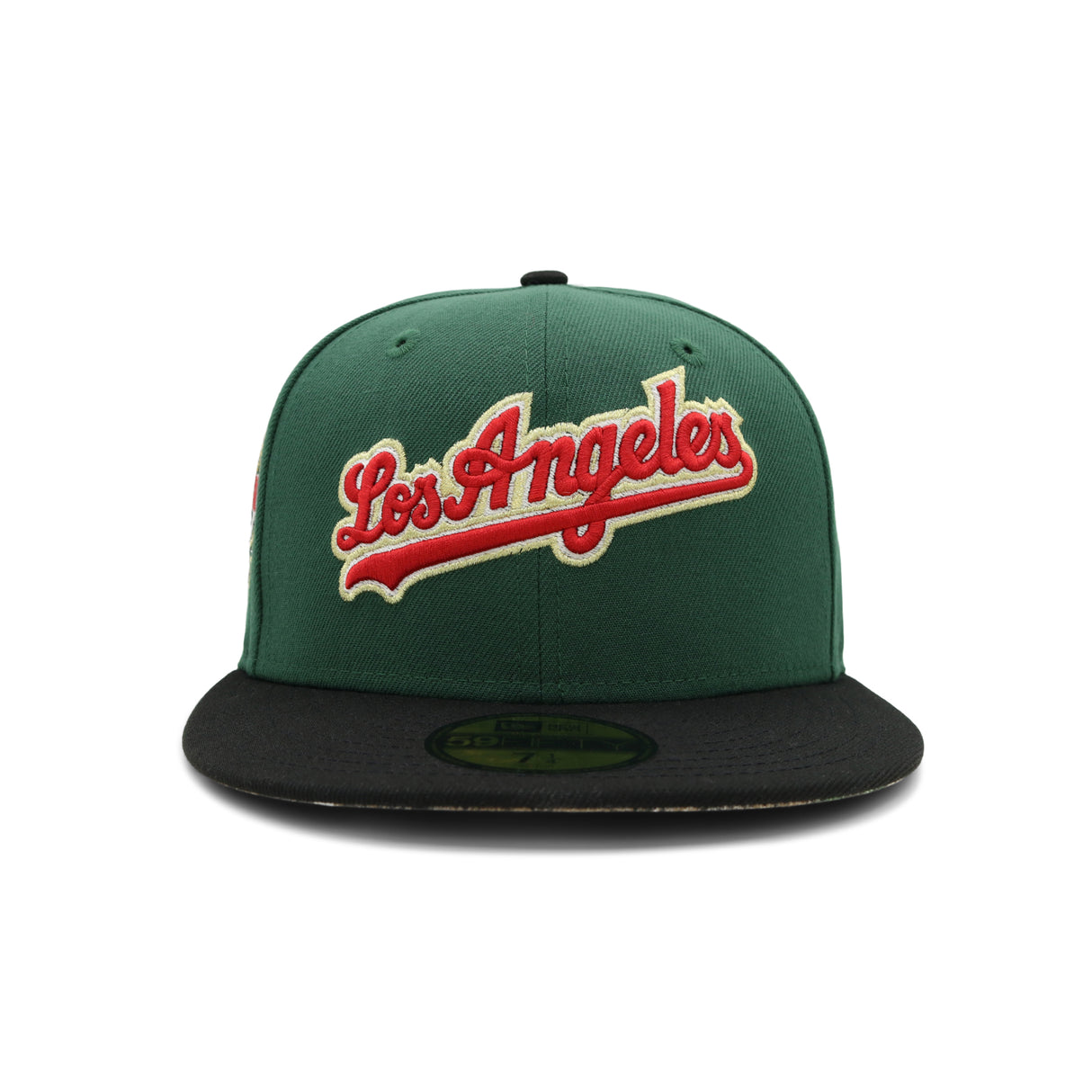 Los Angeles Dodgers Green & Red Script 40th Anniversary Patch 59FIFTY Fitted