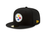 Pittsburgh Steelers Mens Black Basic New Era 59FIFTY Fitted