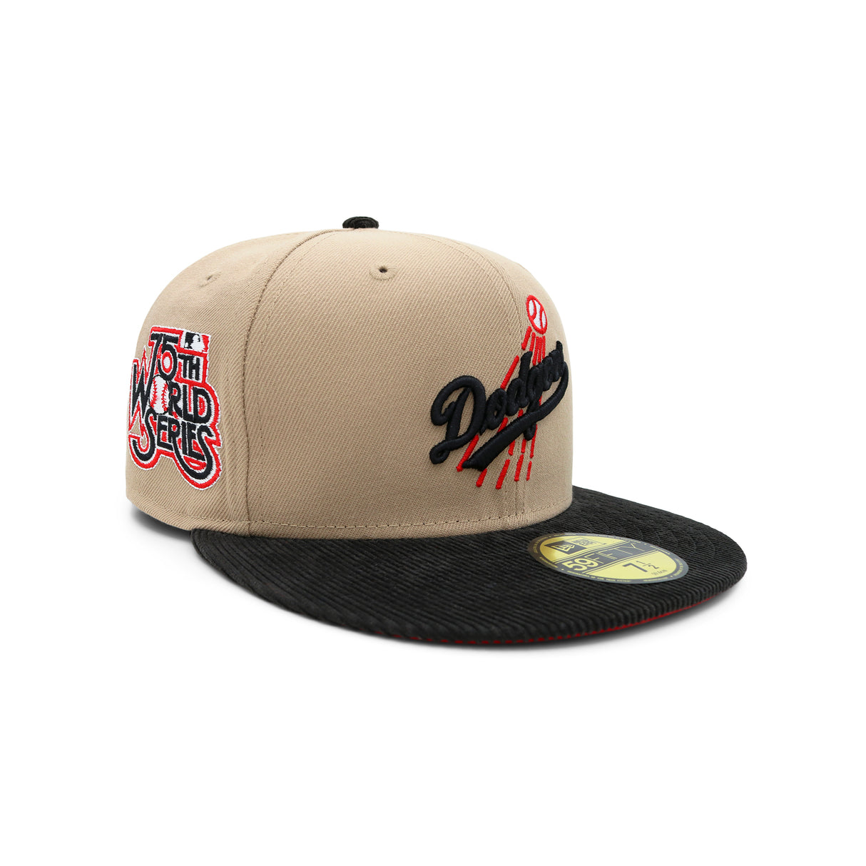 Los Angeles Dodgers Red Strike Script 59FIFTY Fitted