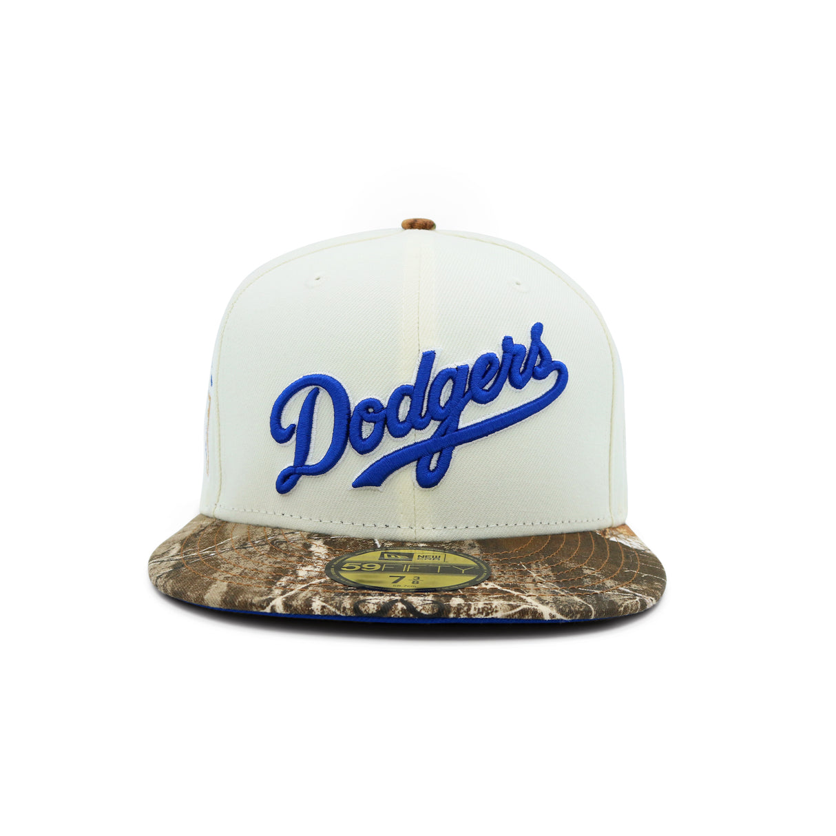 Los Angeles Dodgers Royal Blue Script Real Tree 59FIFTY Fitted