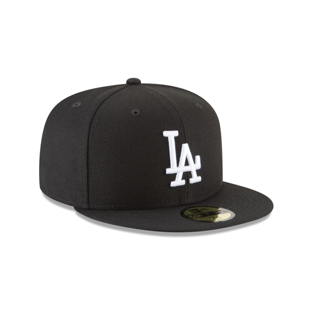 Los Angeles Dodgers Black and White Basic 59FIFTY Fitted