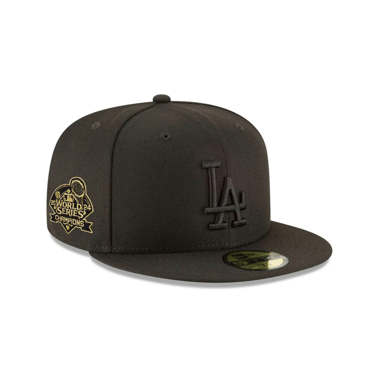 Los Angeles Dodgers World Series Champions Black on Black 59FIFTY Fitted