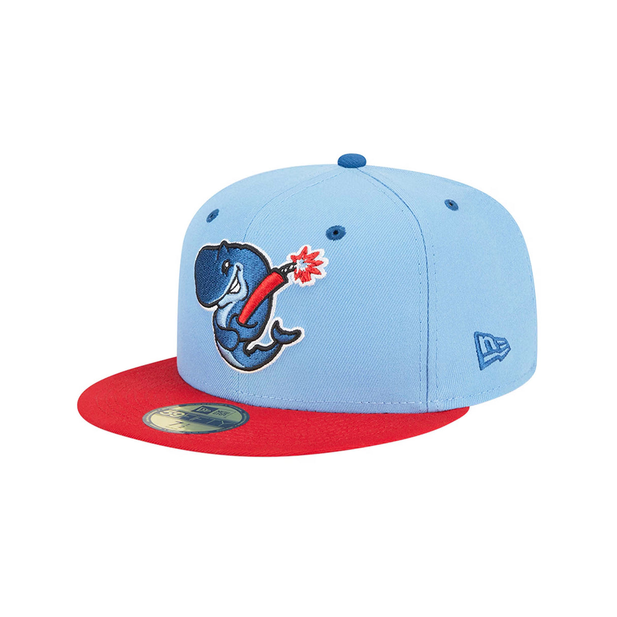 Eugene Emeralds Light Blue Theme Nights Eugene Exploding Whales 59FIFTY Fitted Hat