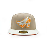 Los Angeles Anaheim Angels Orange Khaki 59FIFTY Fitted