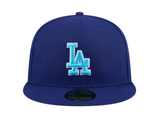 Los Angeles Dodgers Fathers Day 2024 on Field Blue UV 59FIFTY Fitted